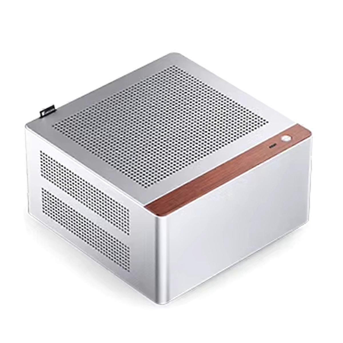 NV10 Mini ITX PC Case, 1U Supply Support, 4.5L Capacity, Compact and Elegant Design Silver