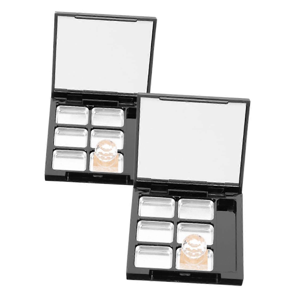 Empty Makeup Palette Set with Custom Multigrid Layout, Travel Organizer for Eyeshadow and Lipstick