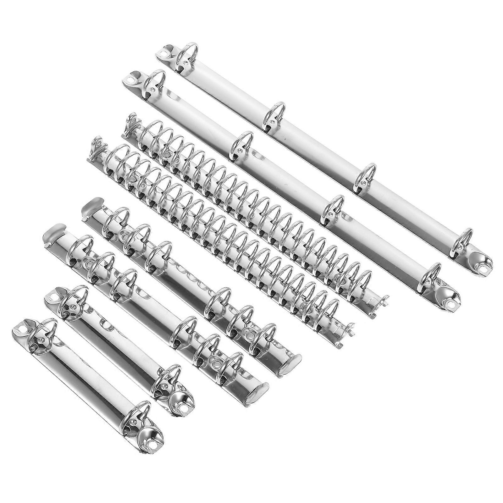 Binding Spine Combs Loose Leaf Binder for Paper Holding 1Set Metal Silver
