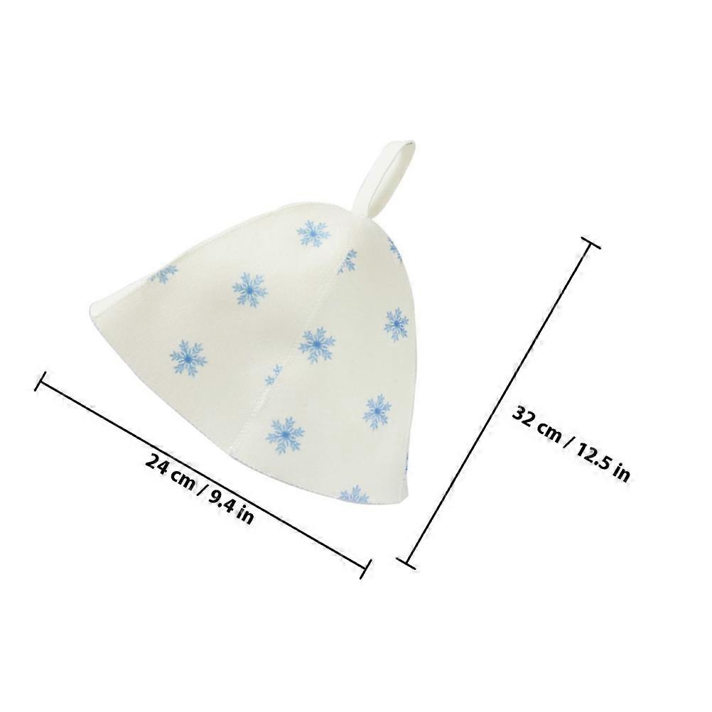 Sauna Bathing Cap Felt for Bathroom Use 3Pcs Pack