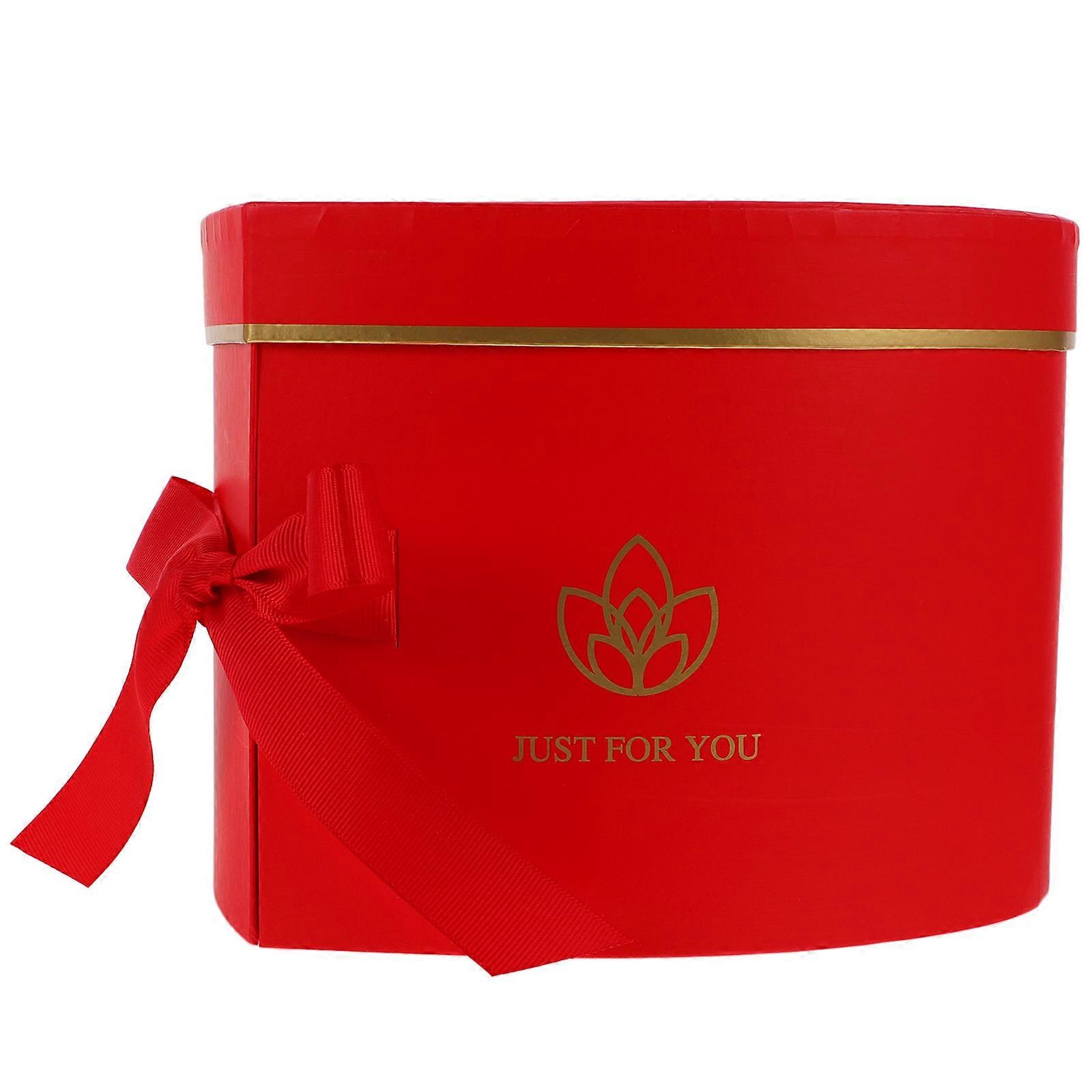 Heart Shaped Box for Storage with Double Layers Rotating Flower Gift