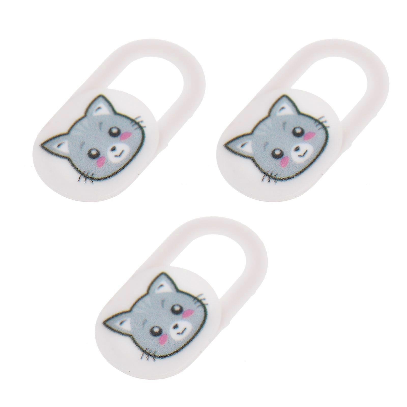 Webcam Blocking Covers Plastic Protective Cover for Protection 3Pcs White ABS