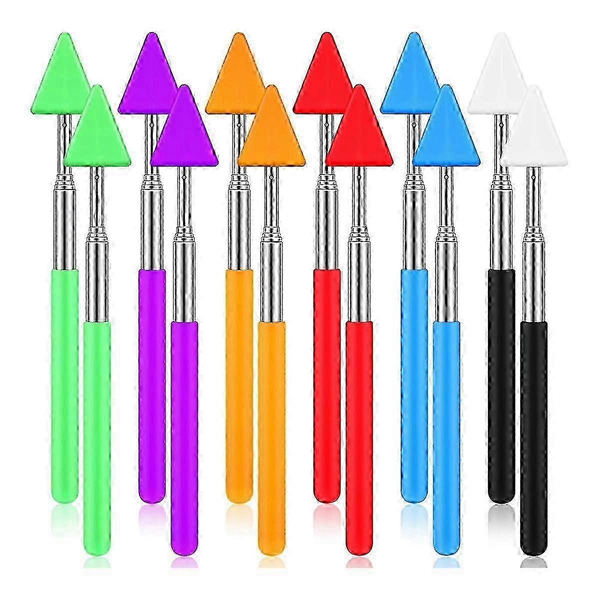 26-27 12Pcs Retractable Teacher Pointer Stick, Handheld Classroom Presenter Tool