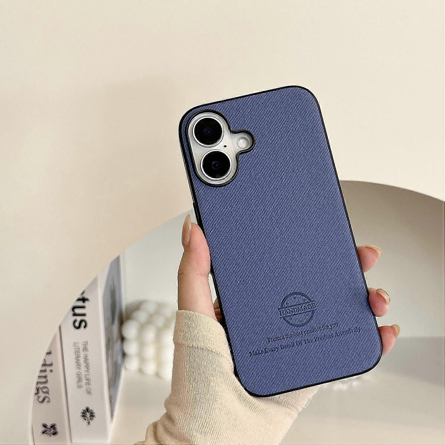 Case For Iphone 13 Pro Max Blue Leather Skin-friendly No14075