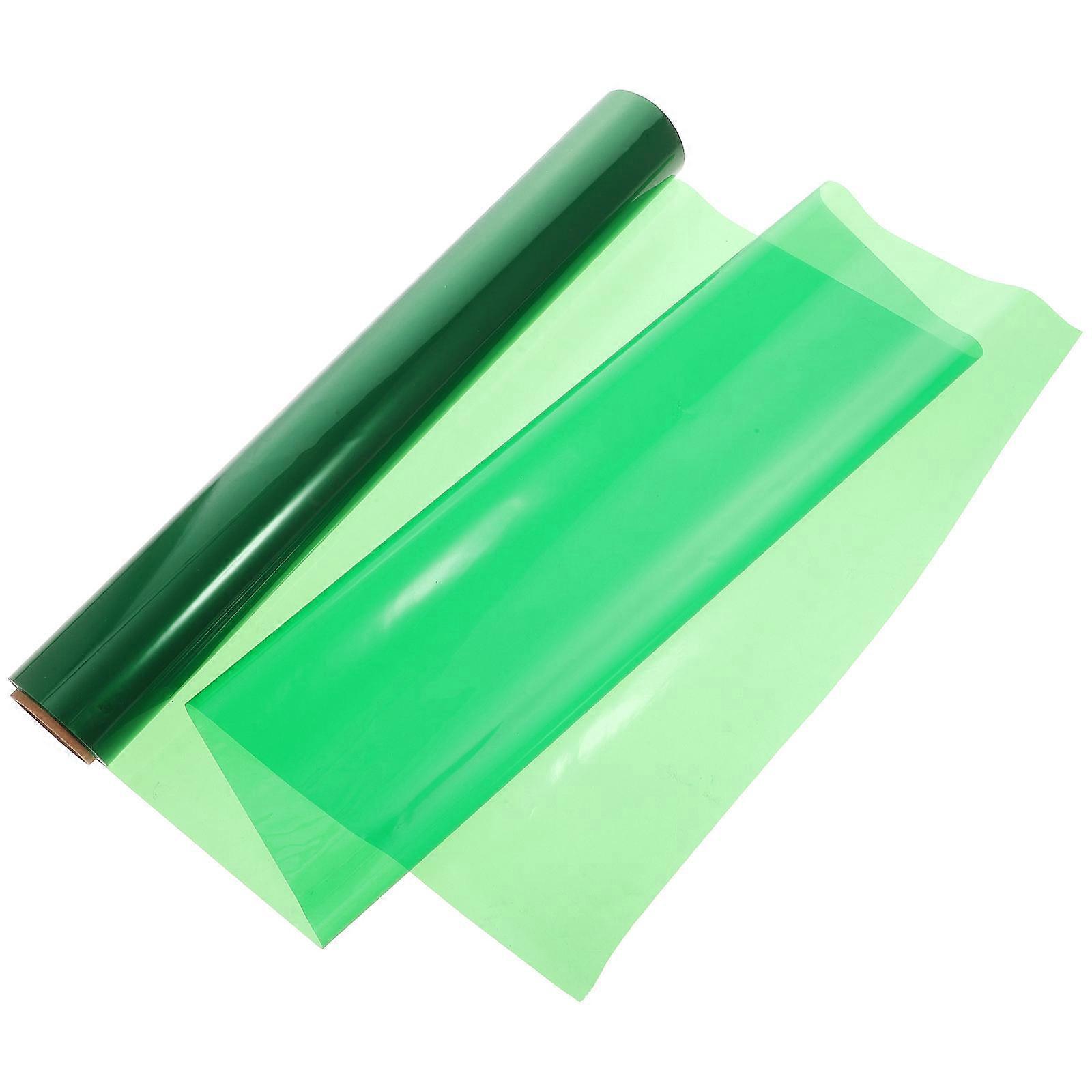 1 Roll Colored Cellophane Wrap for Gift Wrapping Green Flower Wrapping Paper
