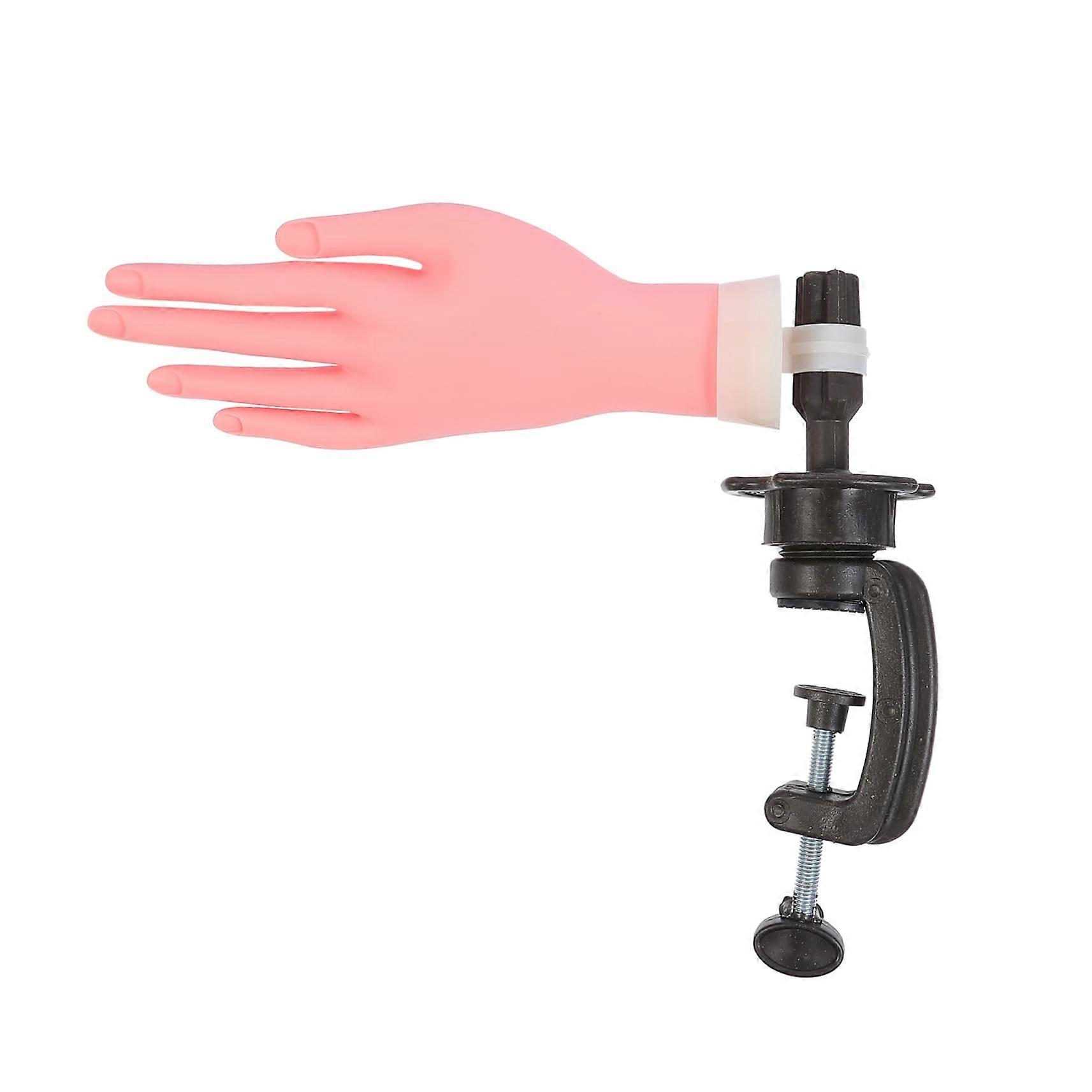 Practice Hand for Nail Art with Realistic Shape, Bendable Fingers, Reusable Manicure Training Tool