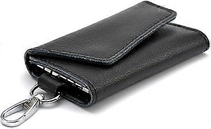 Leather case (black), leather key case p
