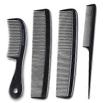 25-26 4-teiliges professionelles schwarzes Premium-Kammset zum Scheiteln und Toupieren