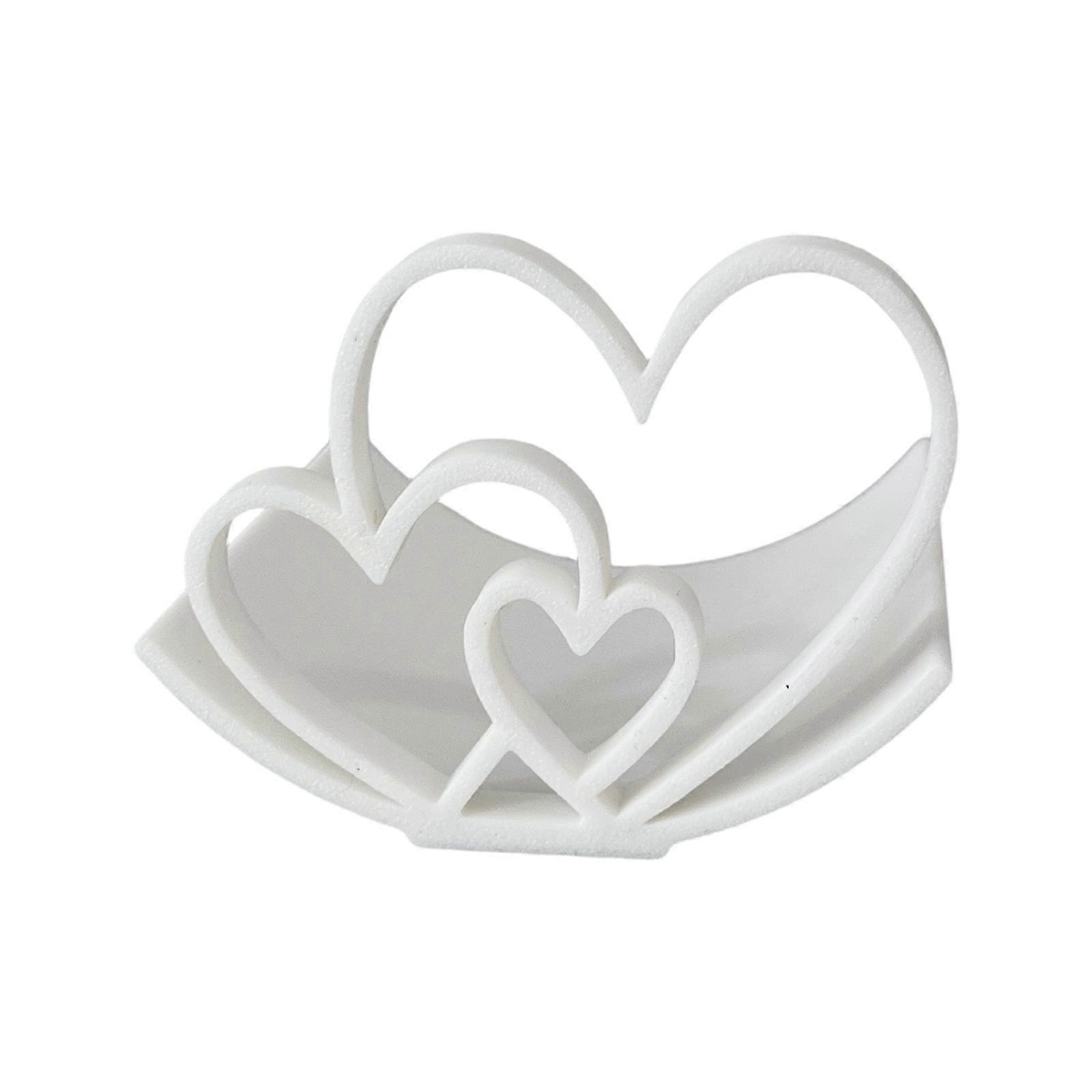 Easy Install Heart Roll Paper Holder Functional Bathroom Accessory Decorative Paper Dispenser Suitable For Various Setting  White