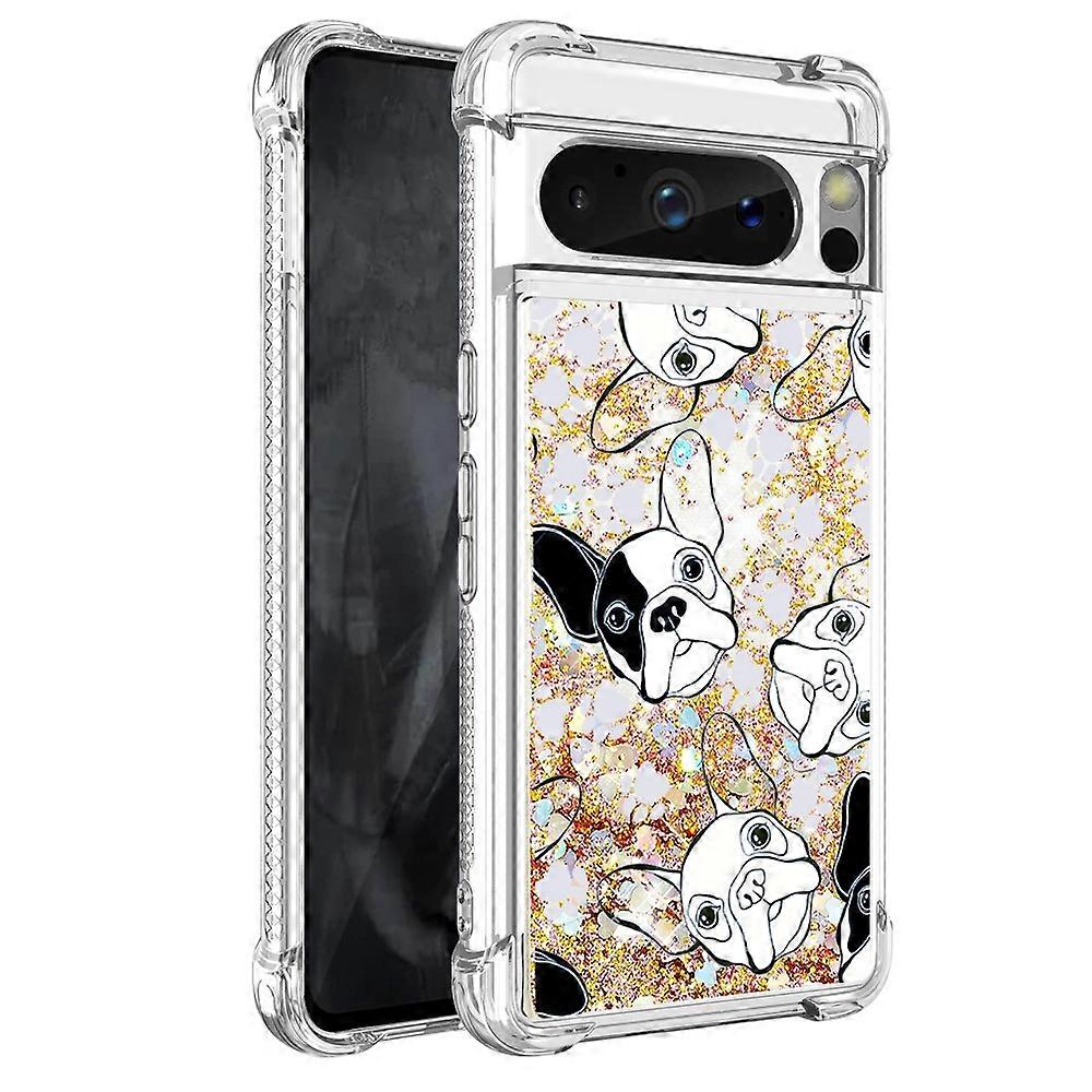 For Google Pixel 8 Pro TPU Case with Quicksand and Pattern Printed