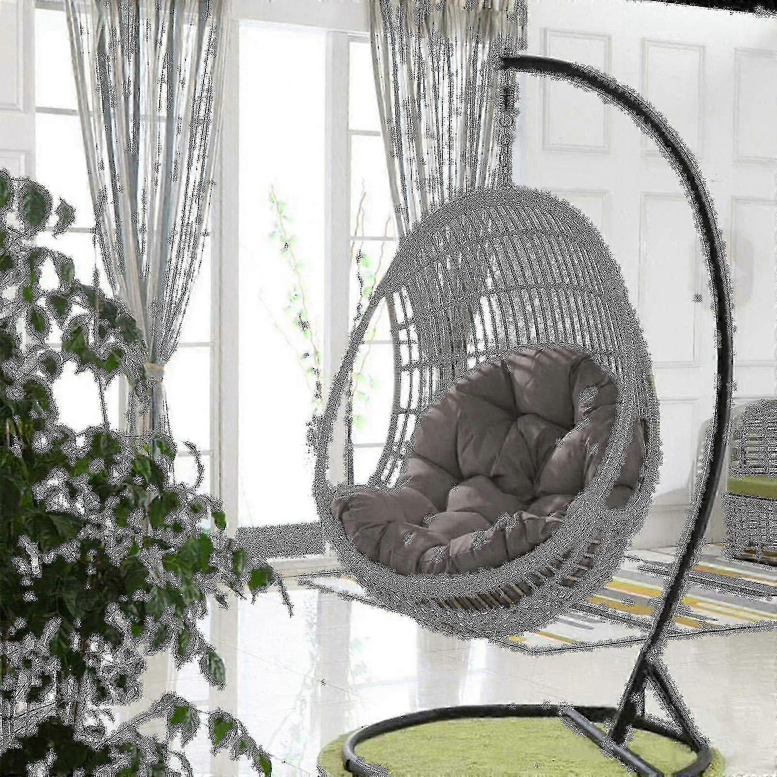 Egg Chair Cushion with Thick Supportive Padding, Breathable UVResistant Fabric for Garden Swing