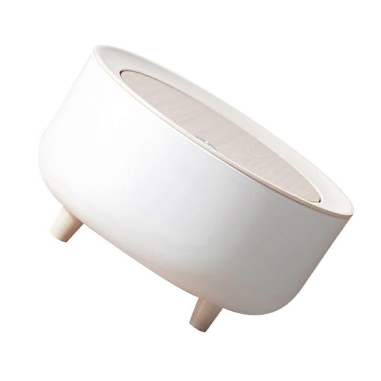 Desktop Trash Can with Lid, Compact Small Waste Bin, PresstoOpen for Office Kitchen Bathroom