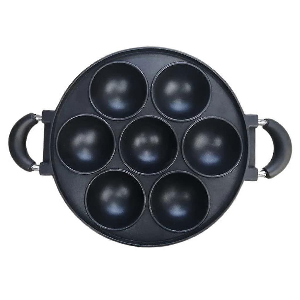 Nonstick Frying Pan with Intelligent Temperature Control, 7Hole Pancake Pan for Breakfast Cooking