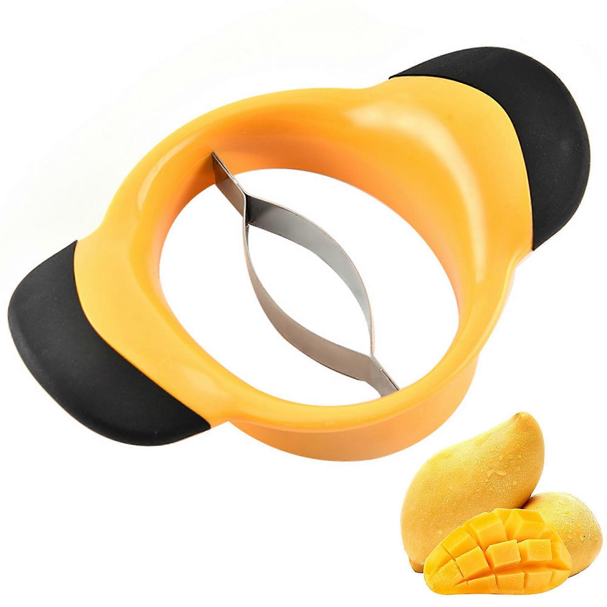 Mango Slicer with Pit Remover Ergonomic NonSlip Handles Quick Mess Cutting Tool