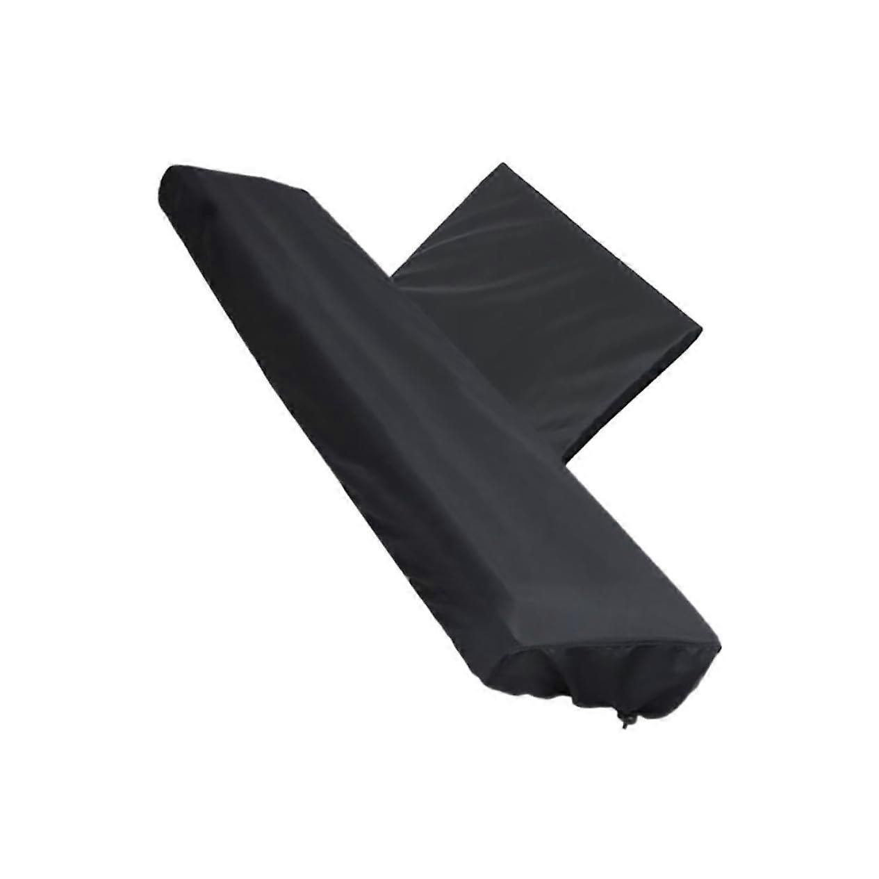Piano Keyboard Cover Stretchable Dustproof Protector for Digital and Electronic Pianos Black