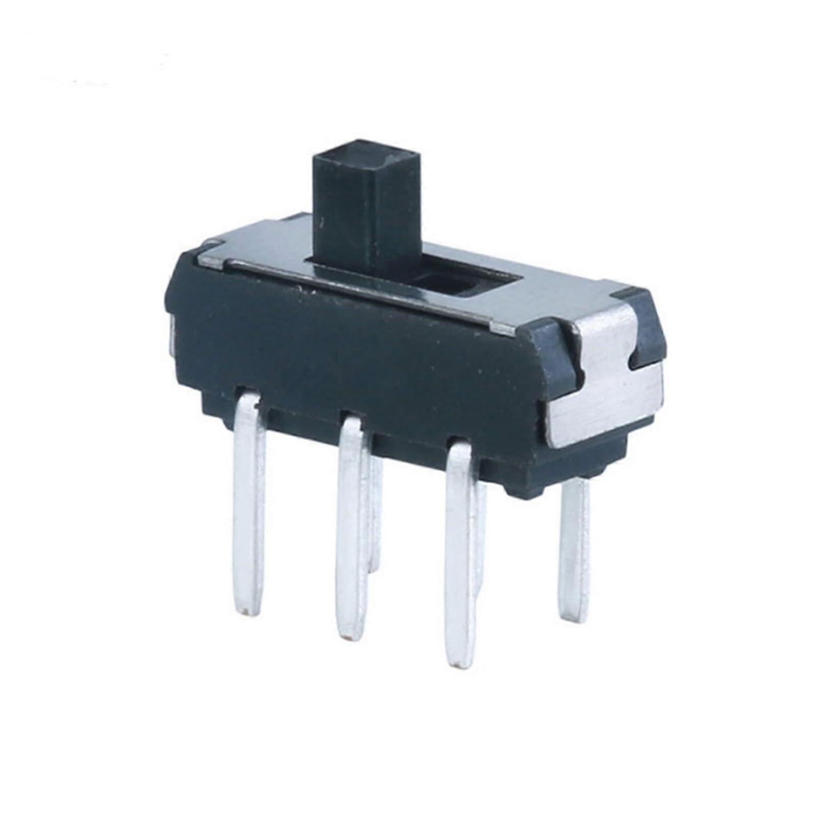 10pcs 6 Pin Slide Toggle Switch Black Miniature 2 Position Limit Switch Easy Position Switching
