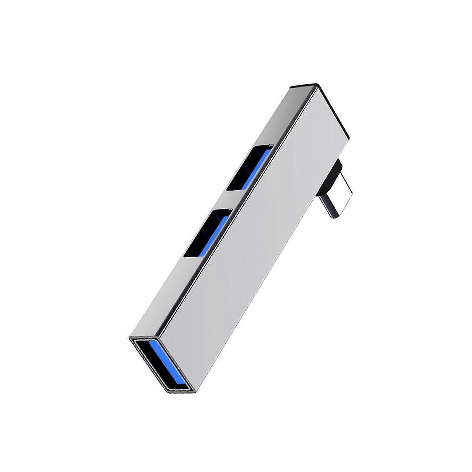 USB C Hub 4 Port USB3.0 Docking Station Speed Data Transfer for Laptop PC Silver