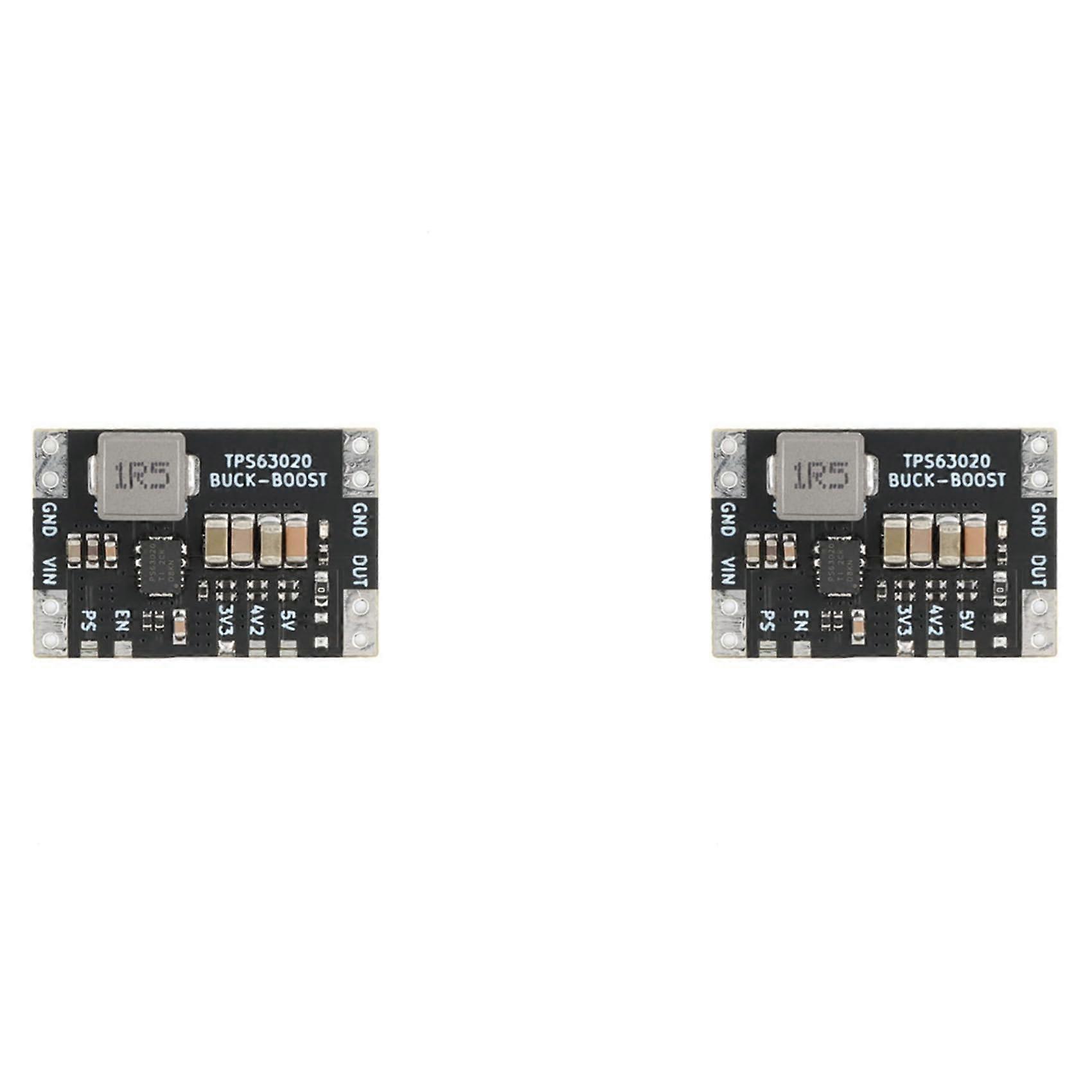 2X TPS63020 DCDC Buck Boost Converter 3.3V Lithium Battery Low Ripple Microcontroller Power