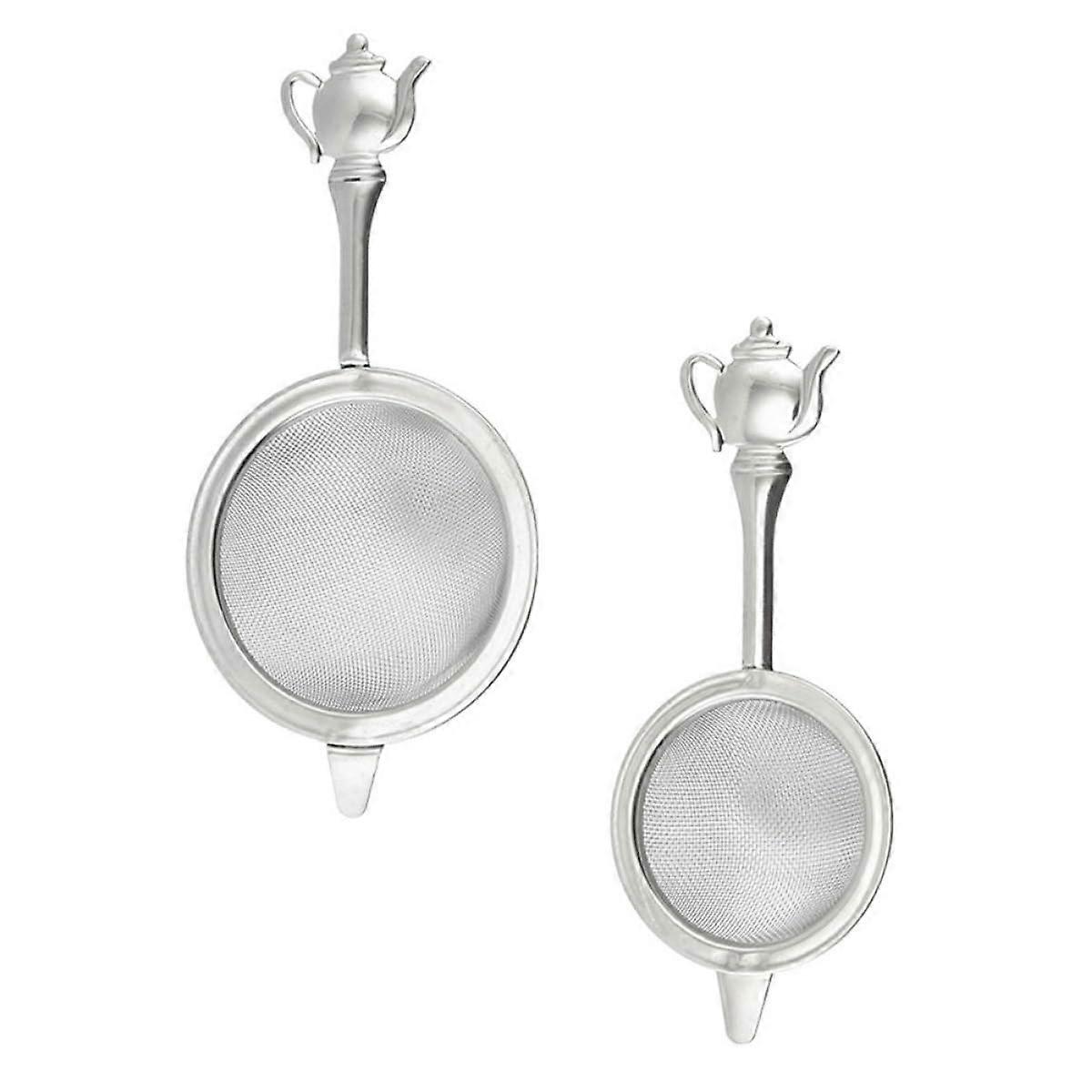 Stainless Steel Tea Strainer and Infuser Set, 6.5cm Fine Mesh Filter for Loose Leaf Tea, 2pcs
