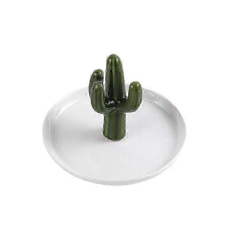 Cactus Ring Holder Ring Dish Ceramic Jewelry Ceramic Organizer Storage Plate Decorative Trays Bracel