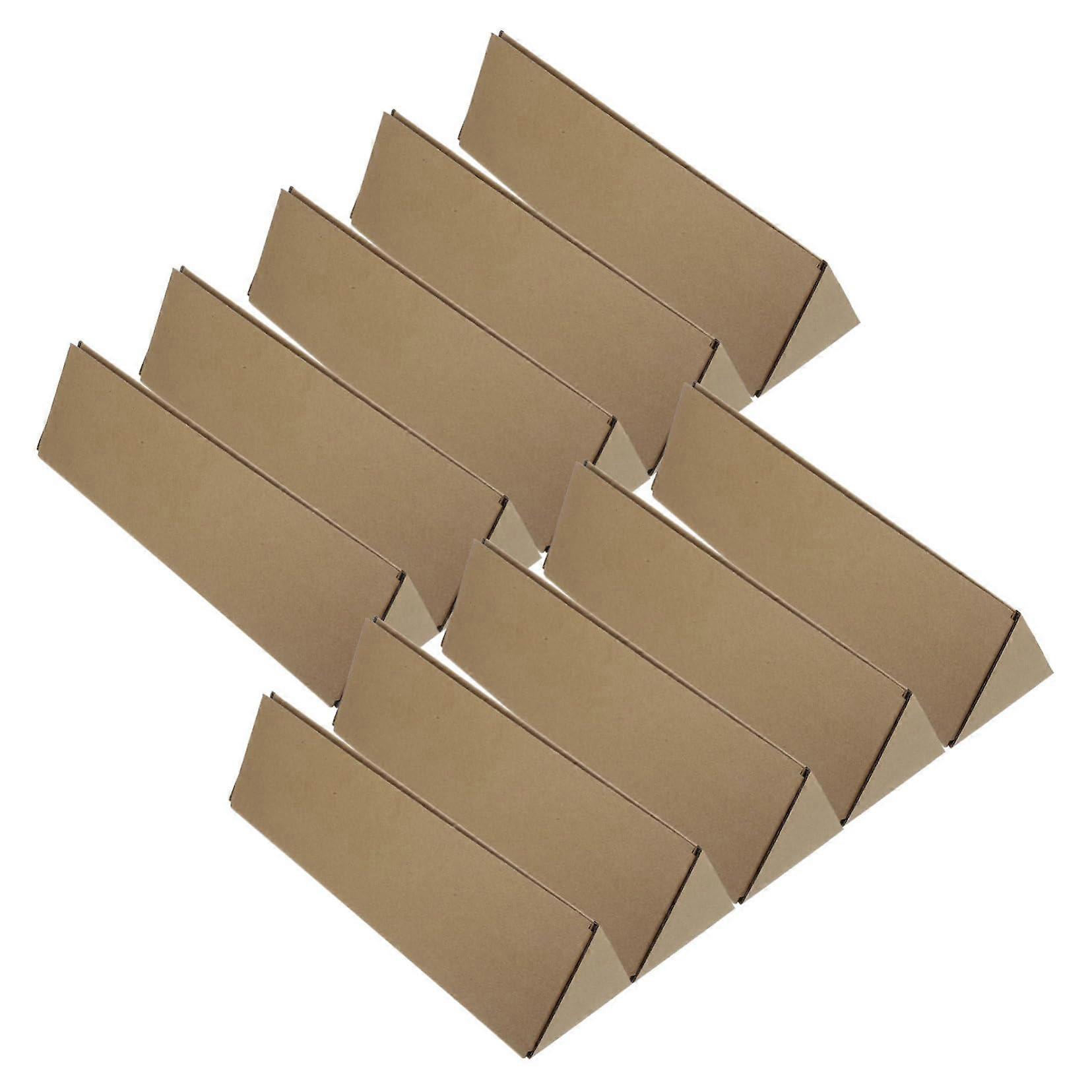 10Pcs Triangle Kraft Paper Mailing Tubes for Posters and Artwork Storage Lightweight Easy Assembly