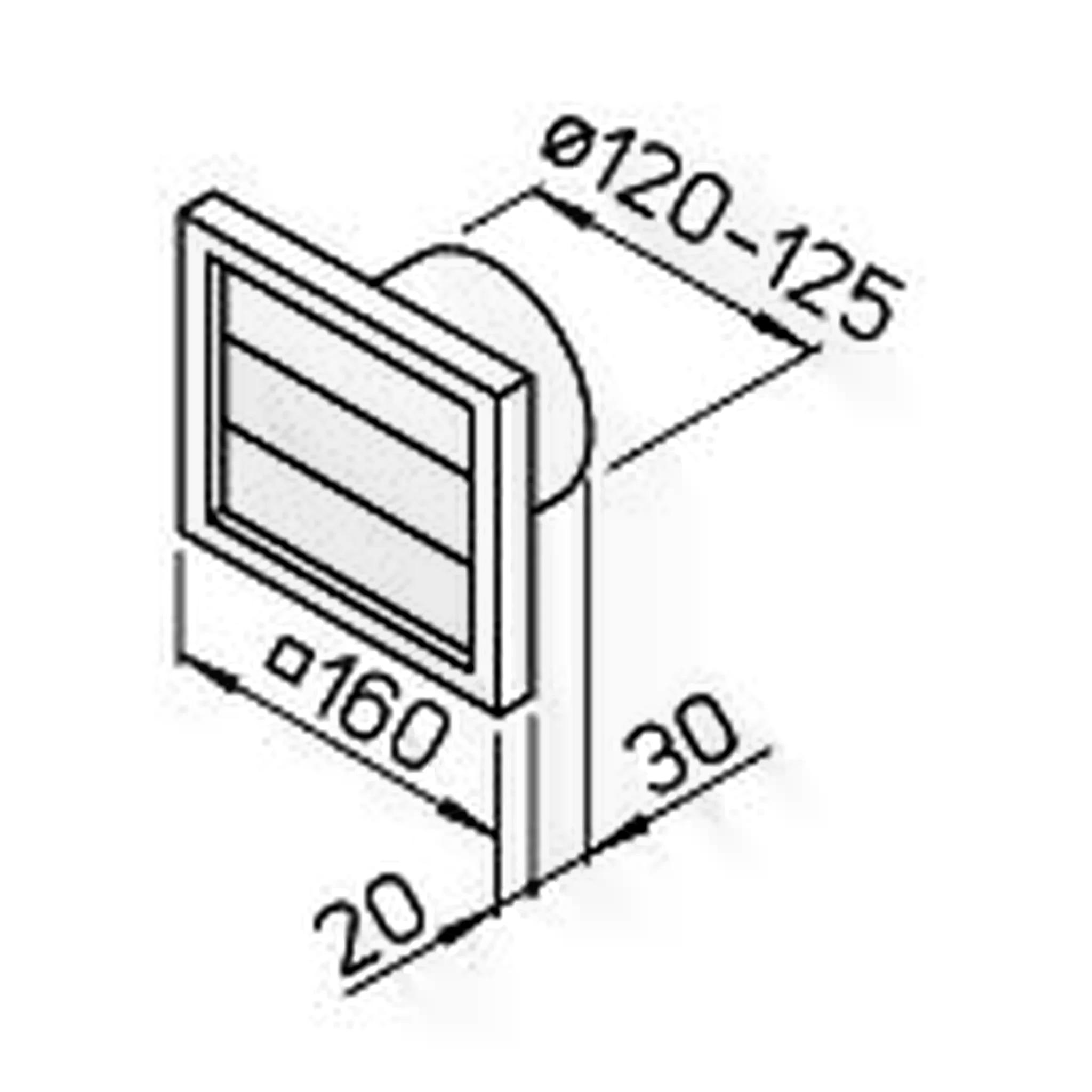 Helios Verschlussklappe Type VK125 weiß