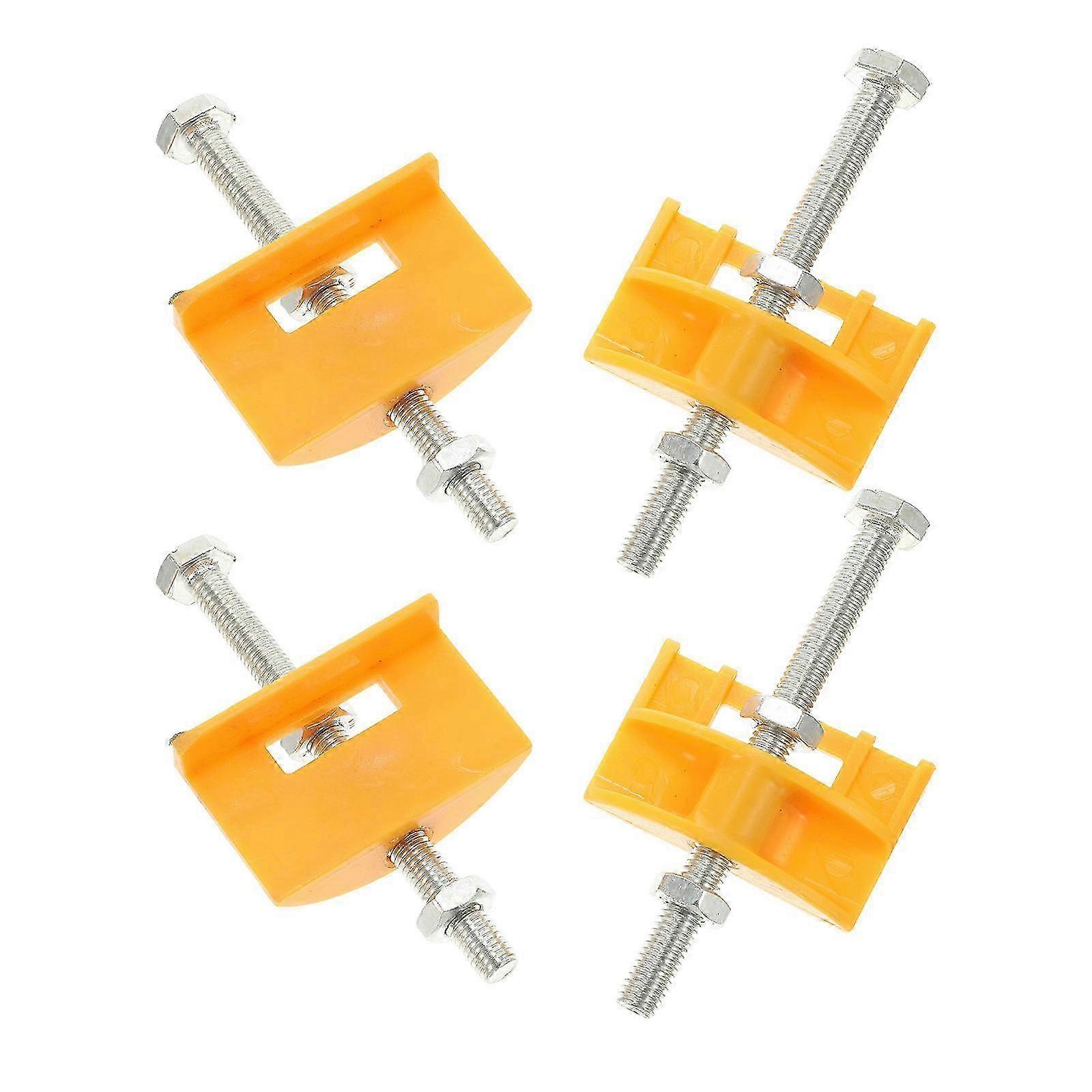 Floor Tile Leveler Locator for Manual Screwing with 4Pcs Yellow Set