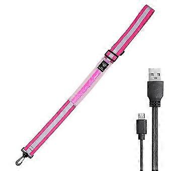 Led reflecterende riem voor wandeluitrusting, veiligheidslicht voor wandelaars 's nachts, oplaadbare reflecterende LED-lamp