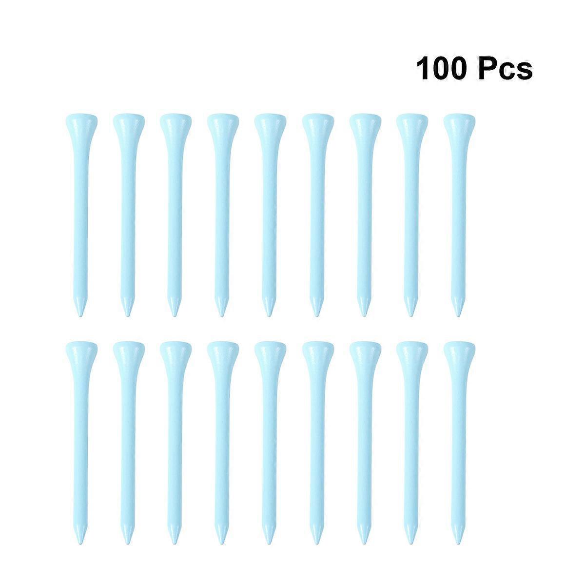 Straight Drives Golf Tees Environmental Protection 100Pcs Blue