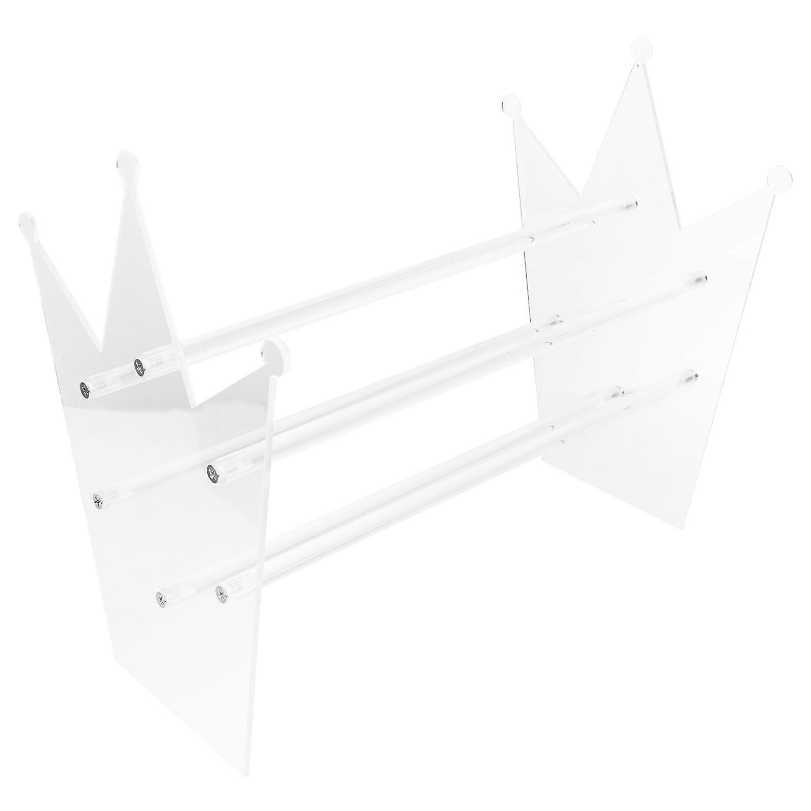 Transparent Crown Shape Design Headbands Rack for Storage