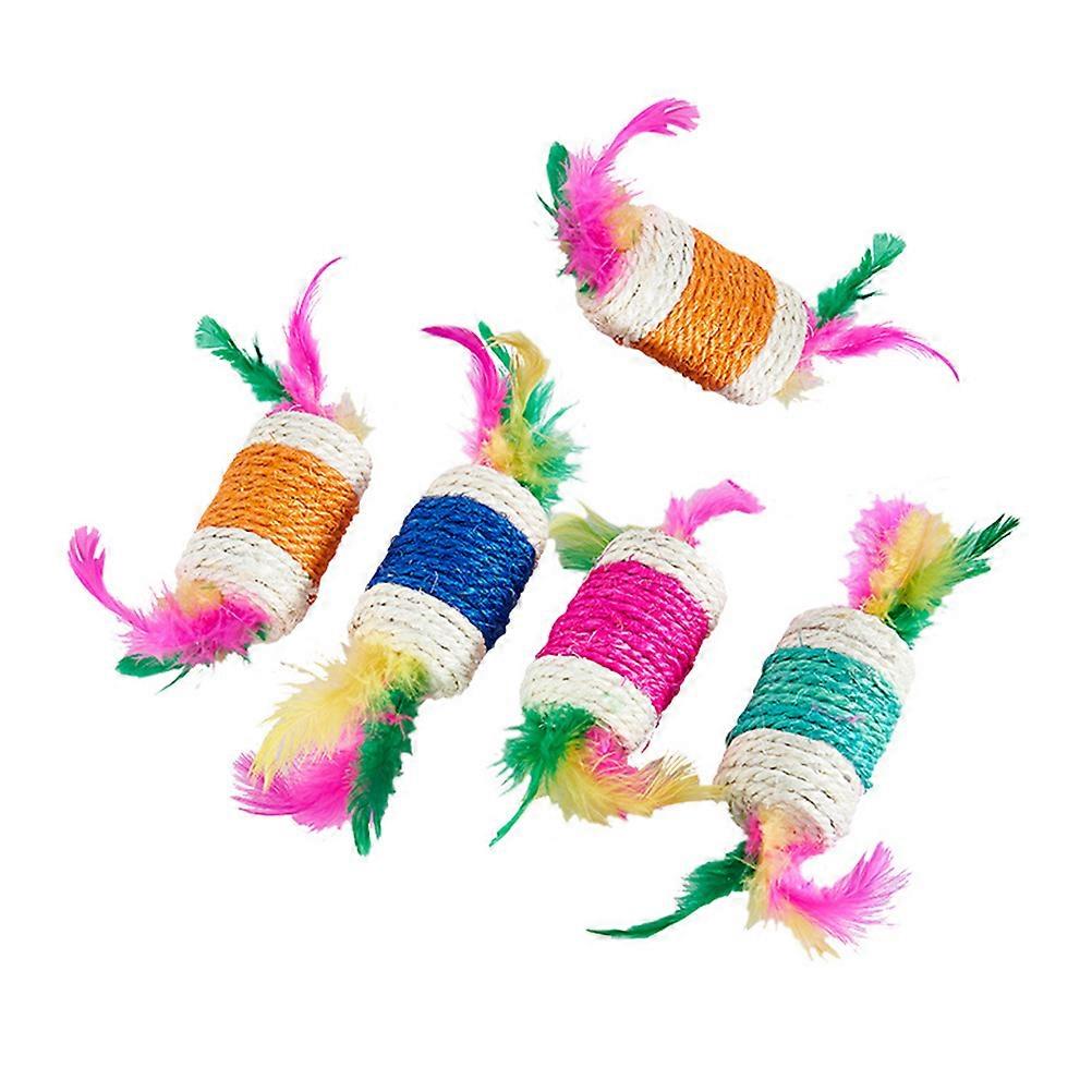 Cat Teasing Roller Toy for Active Cats 5Pcs Interactive Pet Toy