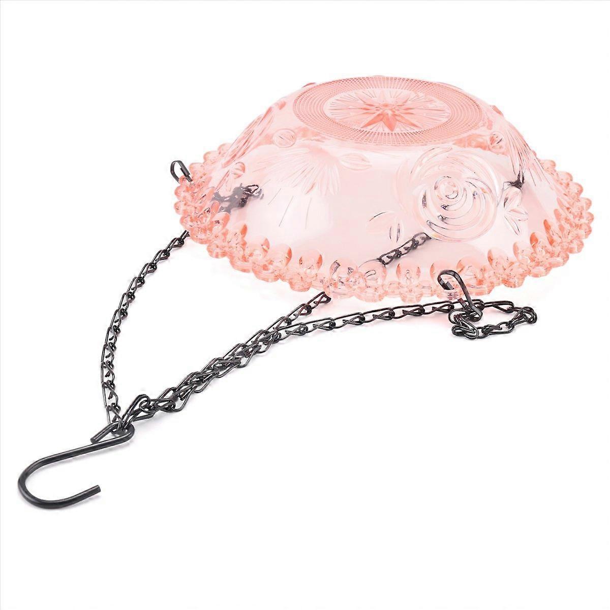 Bird Flower Shaped Hanging Bird Feeder Pink