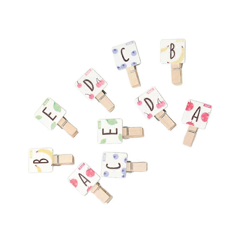 Multi Color Wooden Mini Clothespins for Decor 50Pcs Fruit Pattern Clips