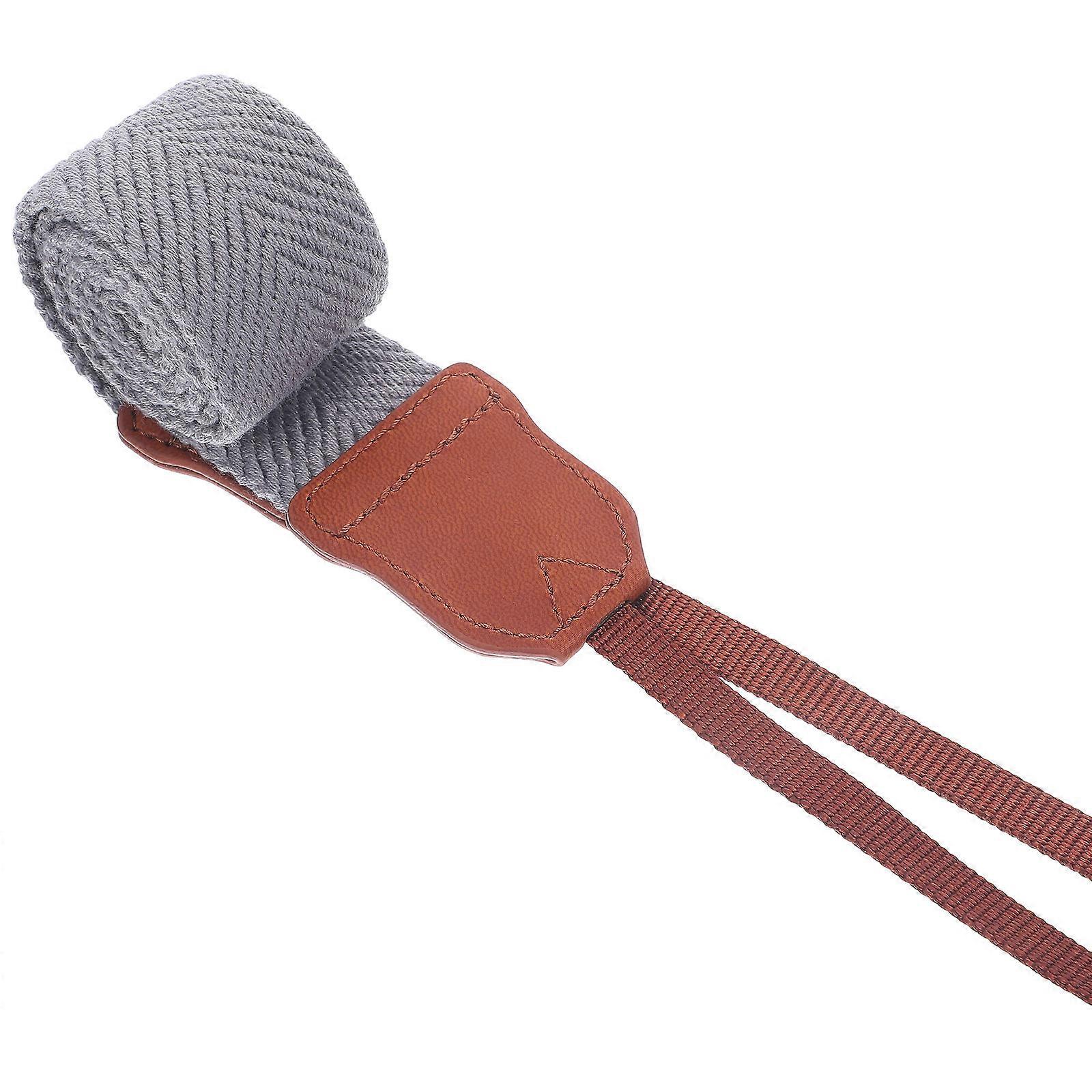 Grey Camera Strap with Adjustable Cloth Shoulder Strap for Camera Use