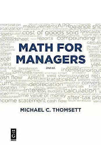 Math For Managers - Michael C. Thomsett