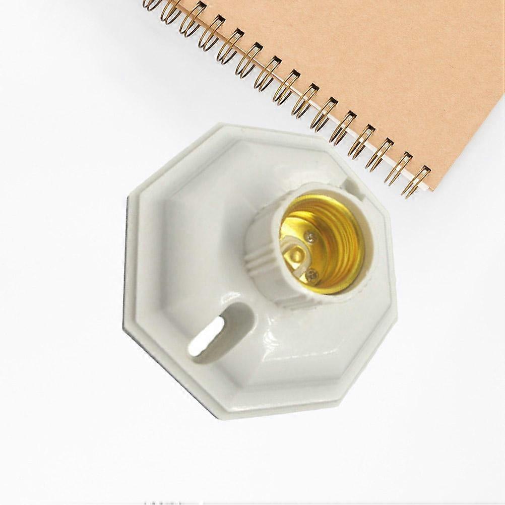 Lamp Base White 1Pcs 4.3x3.5x2in