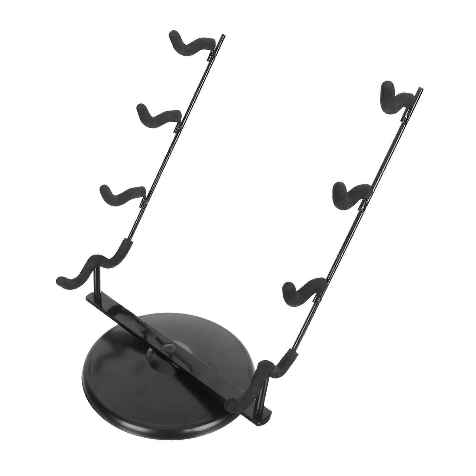 Flute Stand Iron Display Rack with Stable Construction and Scratch Storage for Desktop Use