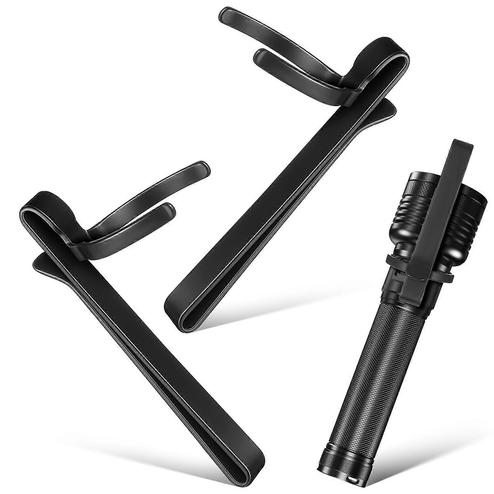 Pen Light Clip Metal Flashlight Replacement for Pocket Use 4Pcs