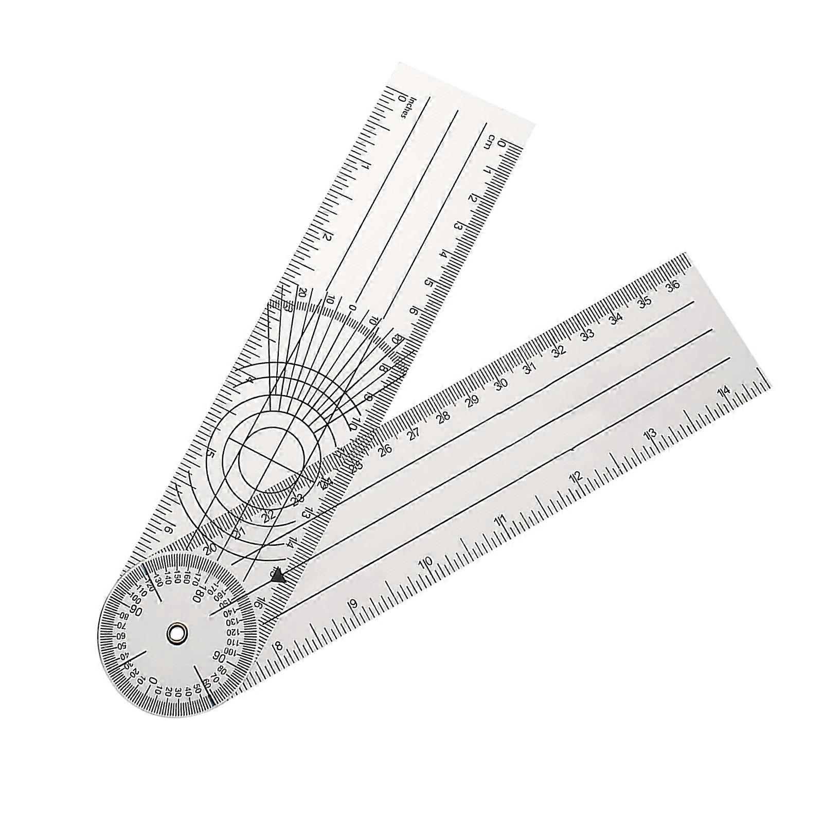 Spinal Goniometer 360 Degree Physical Therapy Angle Protractor Ruler Gauge