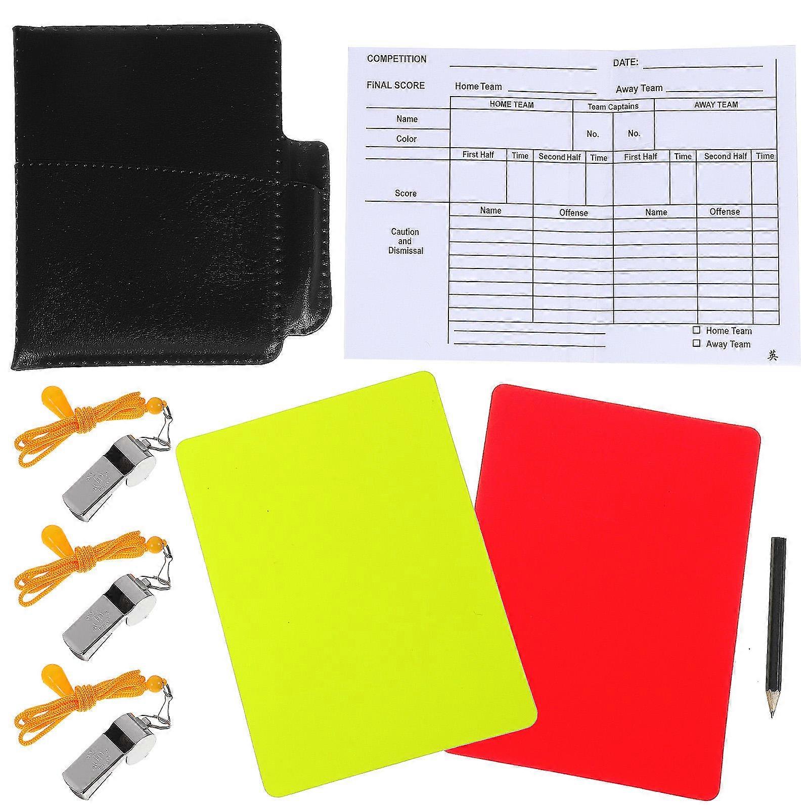 Soccer Referee Kit Including Score Sheet for Effective Game Management