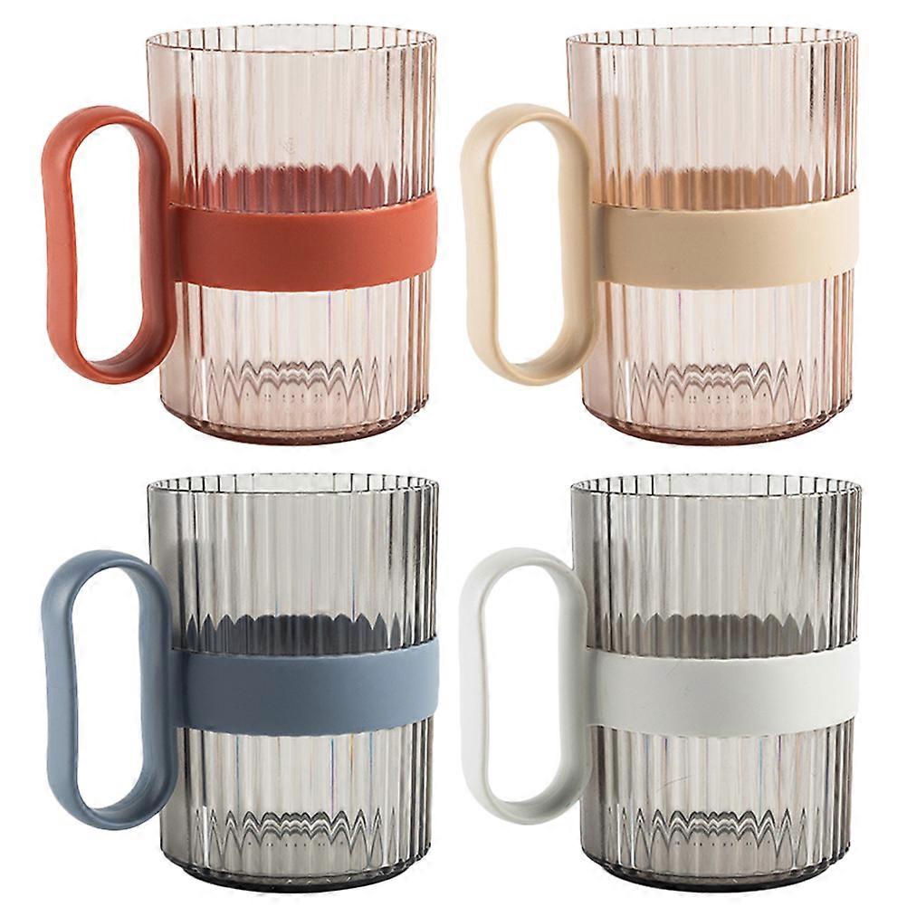 Toothbrush Cups Bathroom Cups for Drinking Use 4Pcs Plastic Set