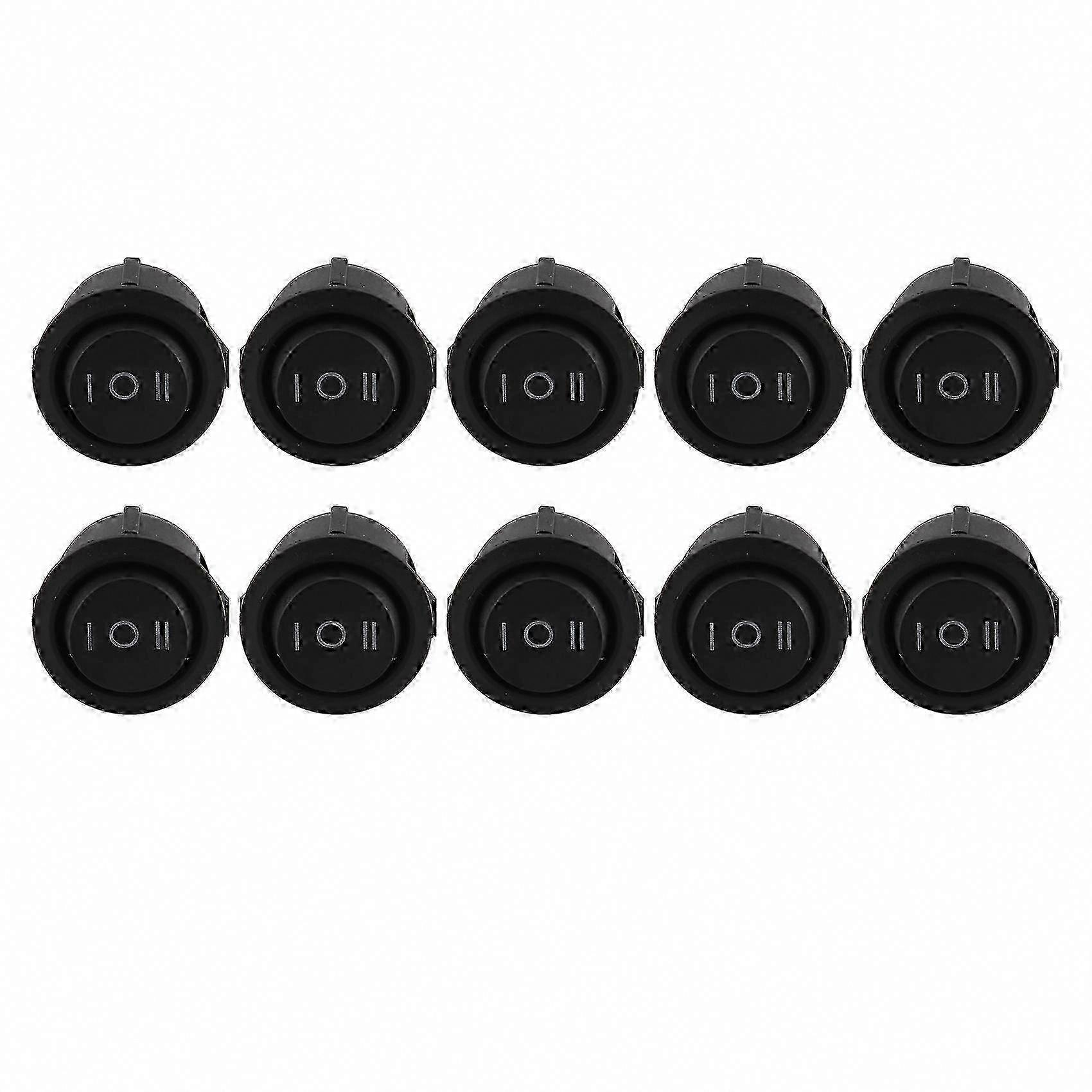 10-Pack Round Rocker Switches for Electrical Panels with ON/OFF/ON Functionality