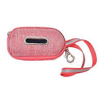 Poop Bag Dispenser with Dustproof Design, Waterproof, Compact, Built-in Rope Cutter, for Leash and Keychain