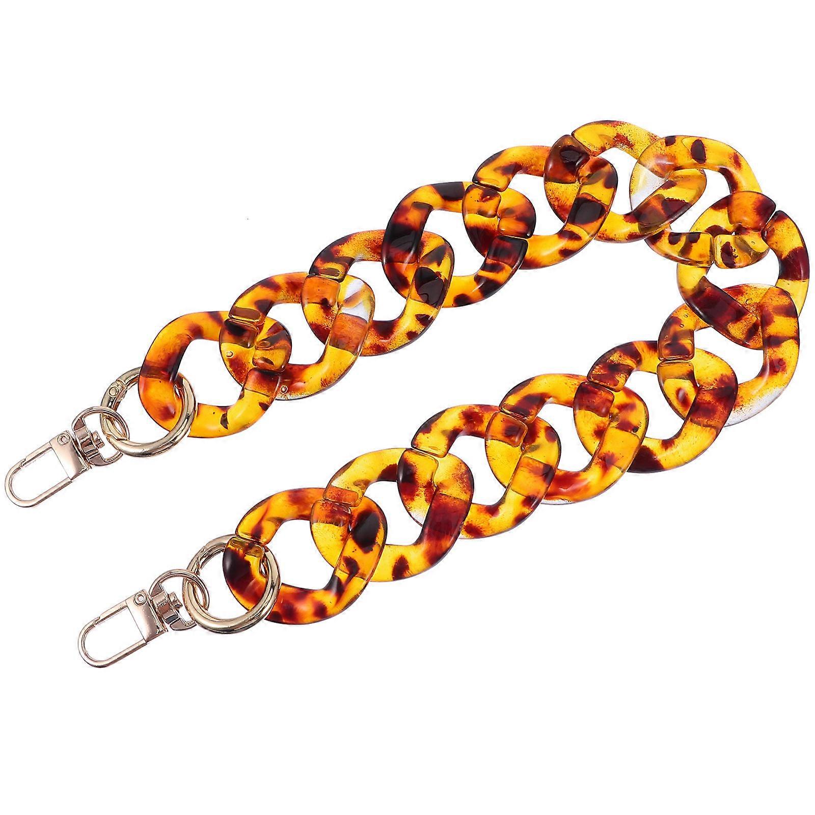 Leopard Pattern Acrylic Bag Chain for Practical Bag Decor 1Pcs