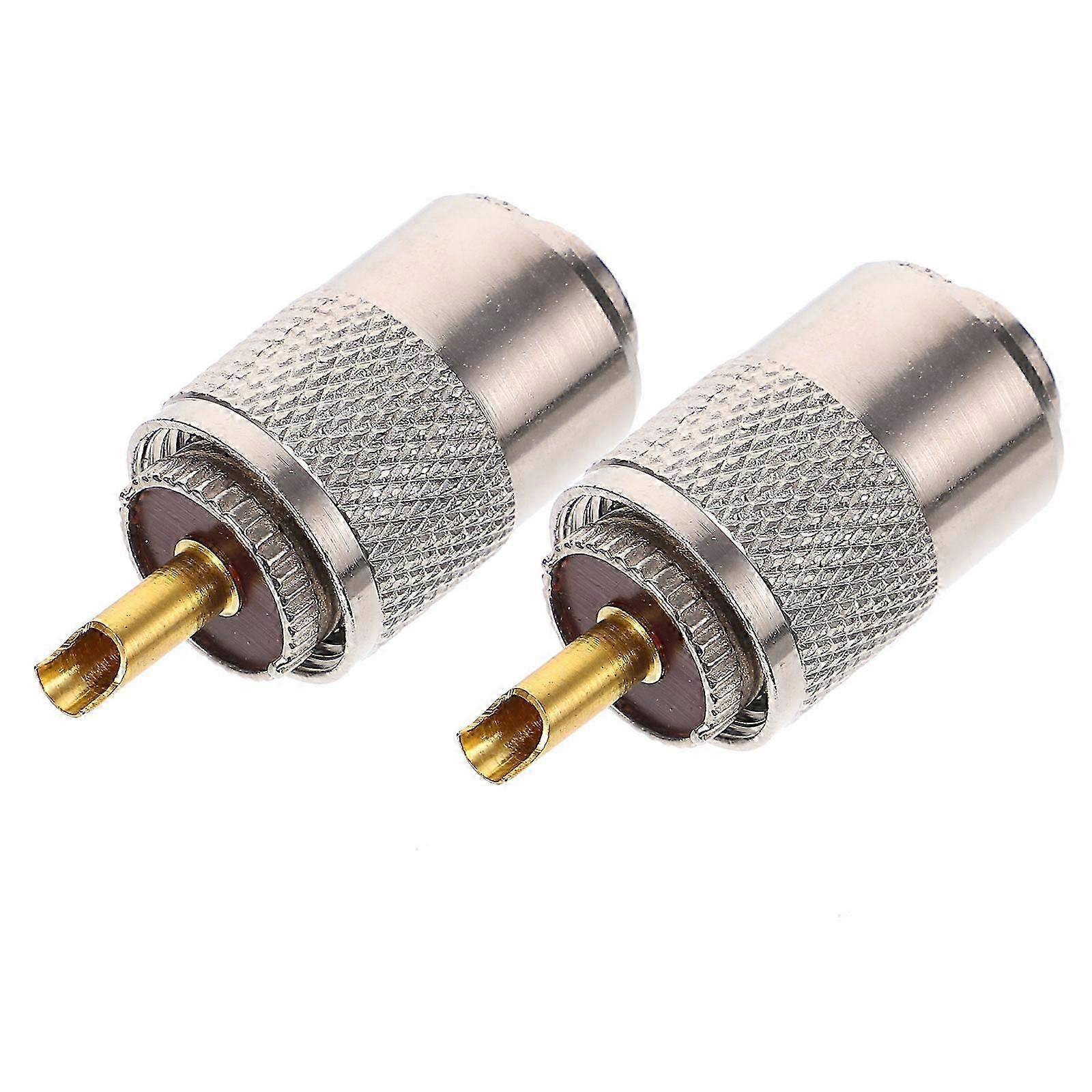 Löt-Koaxialverbinder UHF-Stecker, 2er-Set