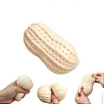 Realistic Beige Peanut Squishy Toy, Slow Rising Soft Squeeze Fidget Stress Relief Toy for Kids Adults