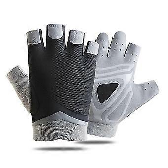 Breathable Training Gloves, Fingerless Fitness Gloves Weightlifting Arc Back 26-27
