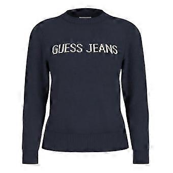Guess Damen-Langarmpullover mit Rundhalsausschnitt