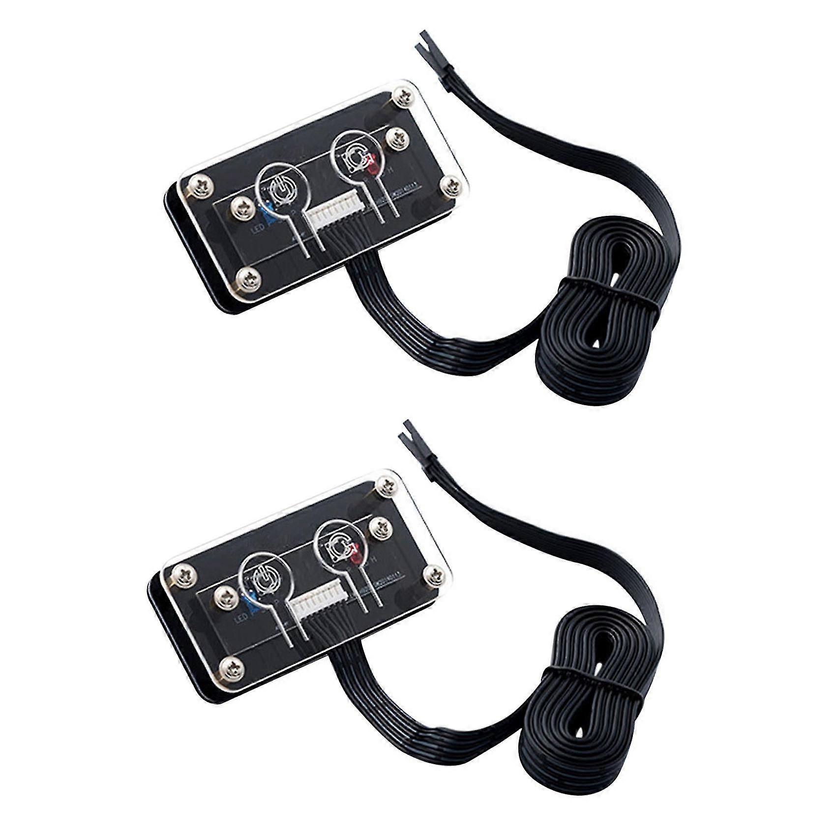 2x Desktop Computer Switch External Power Switch Power Button+restart Button Pc Case Power Supply B