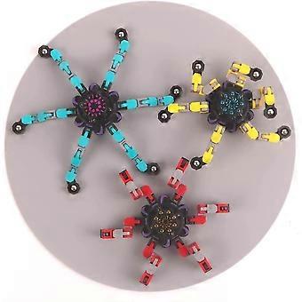 Decompression Relaxation Fingertip Gyro Deformation Toy Creative Fingertip Gyro Mechanical Chain Gyro Robot Toy DIY Deformation Robot Fingertip Rotati